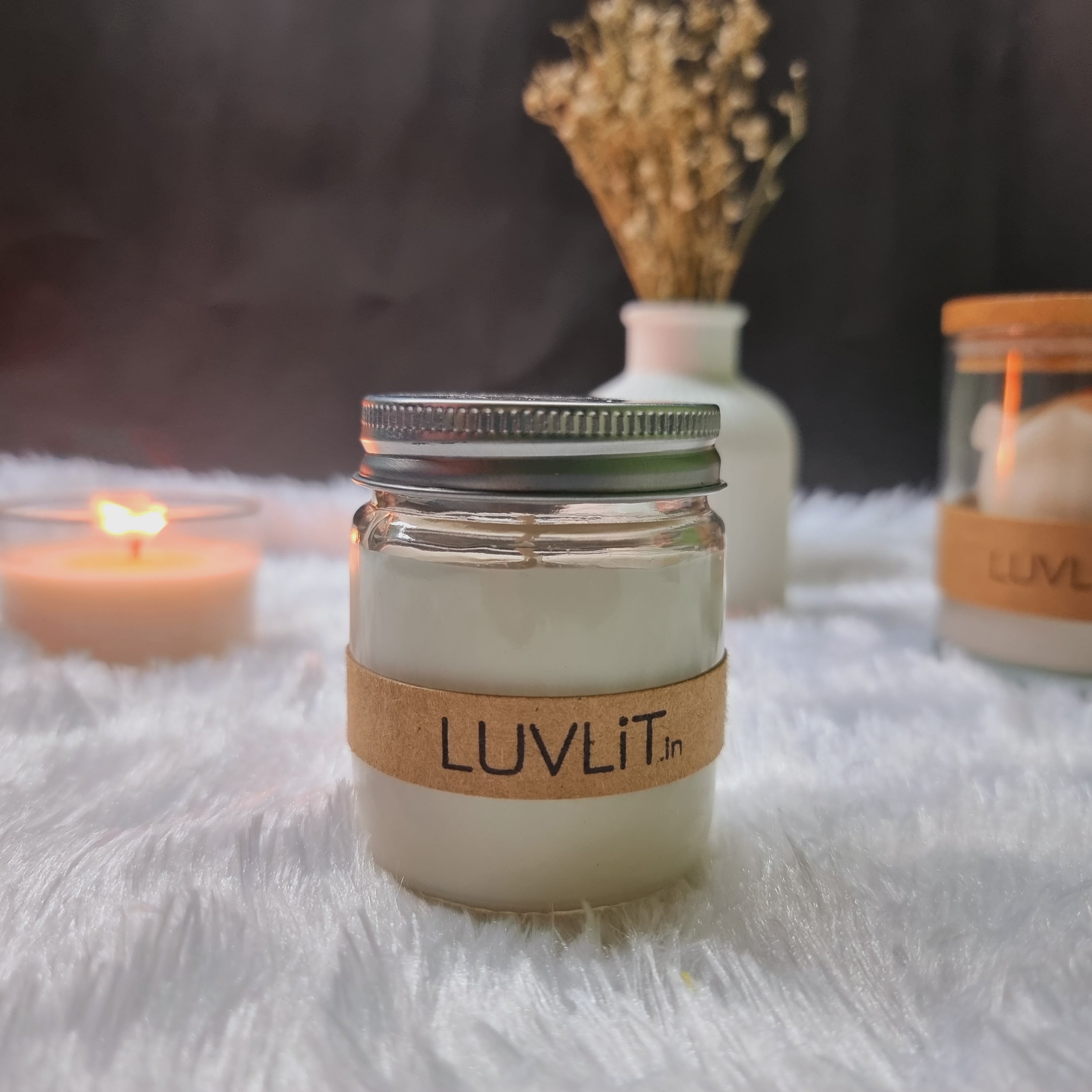 LUVLiT 100%Soy wax Scented candles - Clear jar 100ml