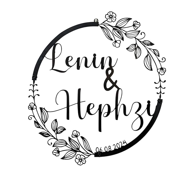 Custom Name Personalized Gift Metal Wall hanging for Birthday Gift,Anniversary Gift,HouseWarming Gift, Gift Frame for Home, Living Room, Bedroom, Office & etc