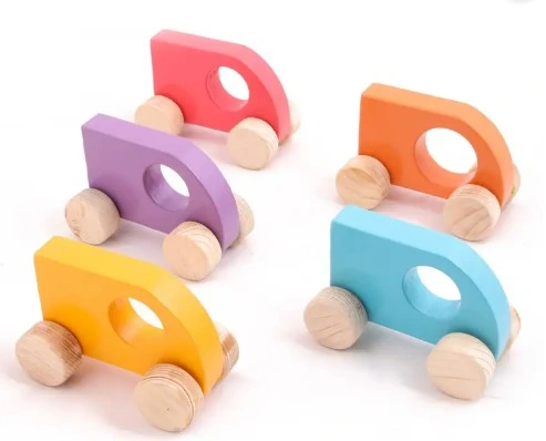 Wooden Push Toy Nano Car's set for Kids - Small Size ( 5 Pieces)
