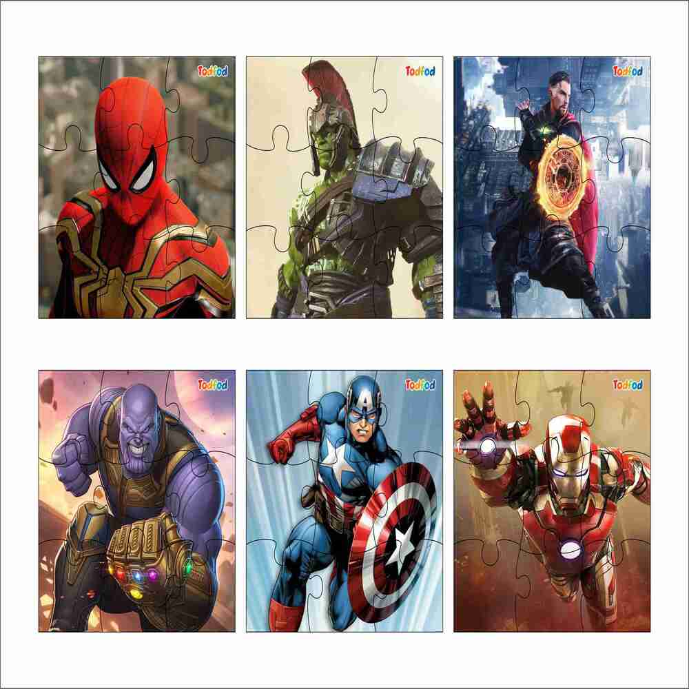 Wooden Jigsaw Puzzle – Marvel Avengers Cartoon for Kids (54 Pieces)