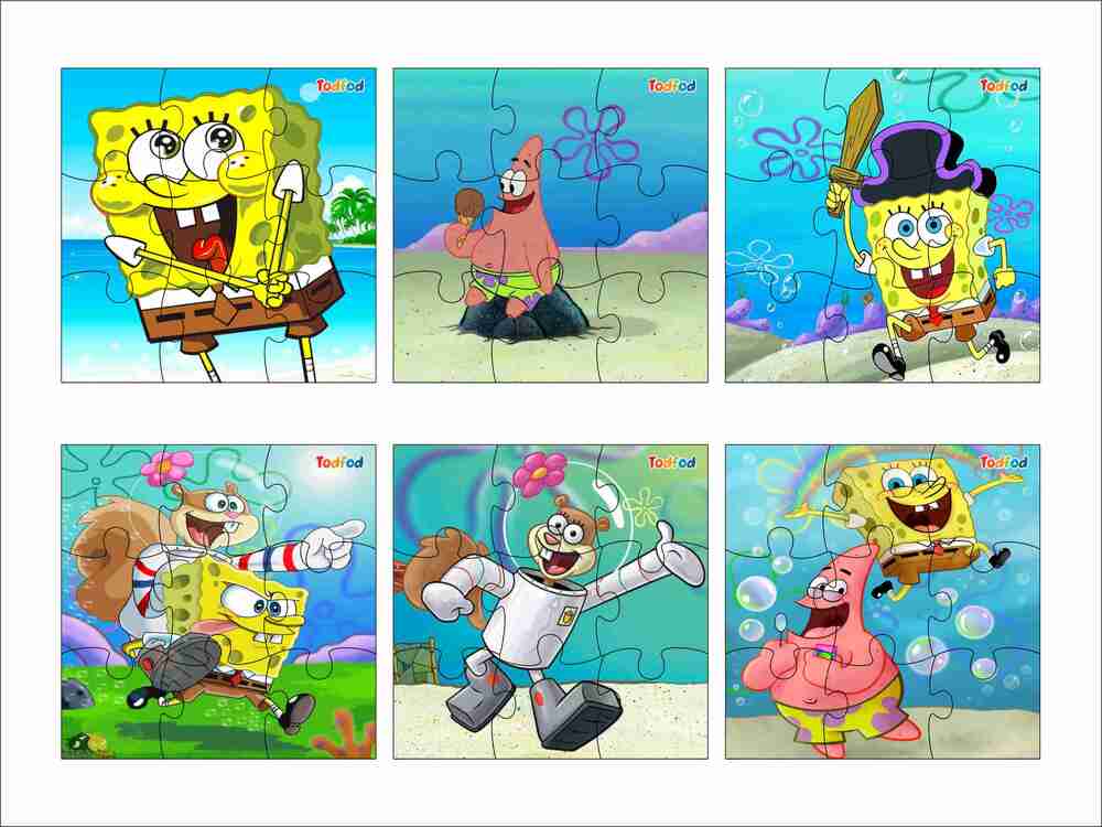 Todfod Wooden Jigsaw Puzzle - SpongeBob SquarePants