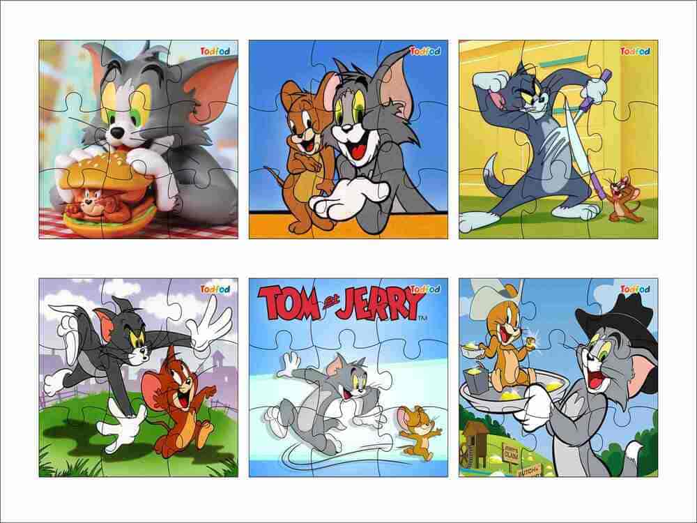 Todfod Wooden Jigsaw Puzzles - Tom & Jerry Anime Cartoon Characters