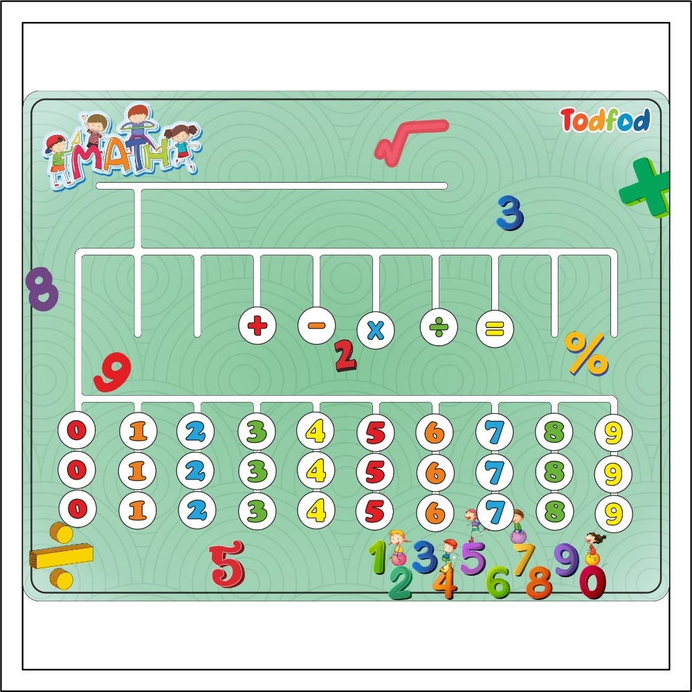 Todfod Wooden Mathematical Maze Puzzle Toy