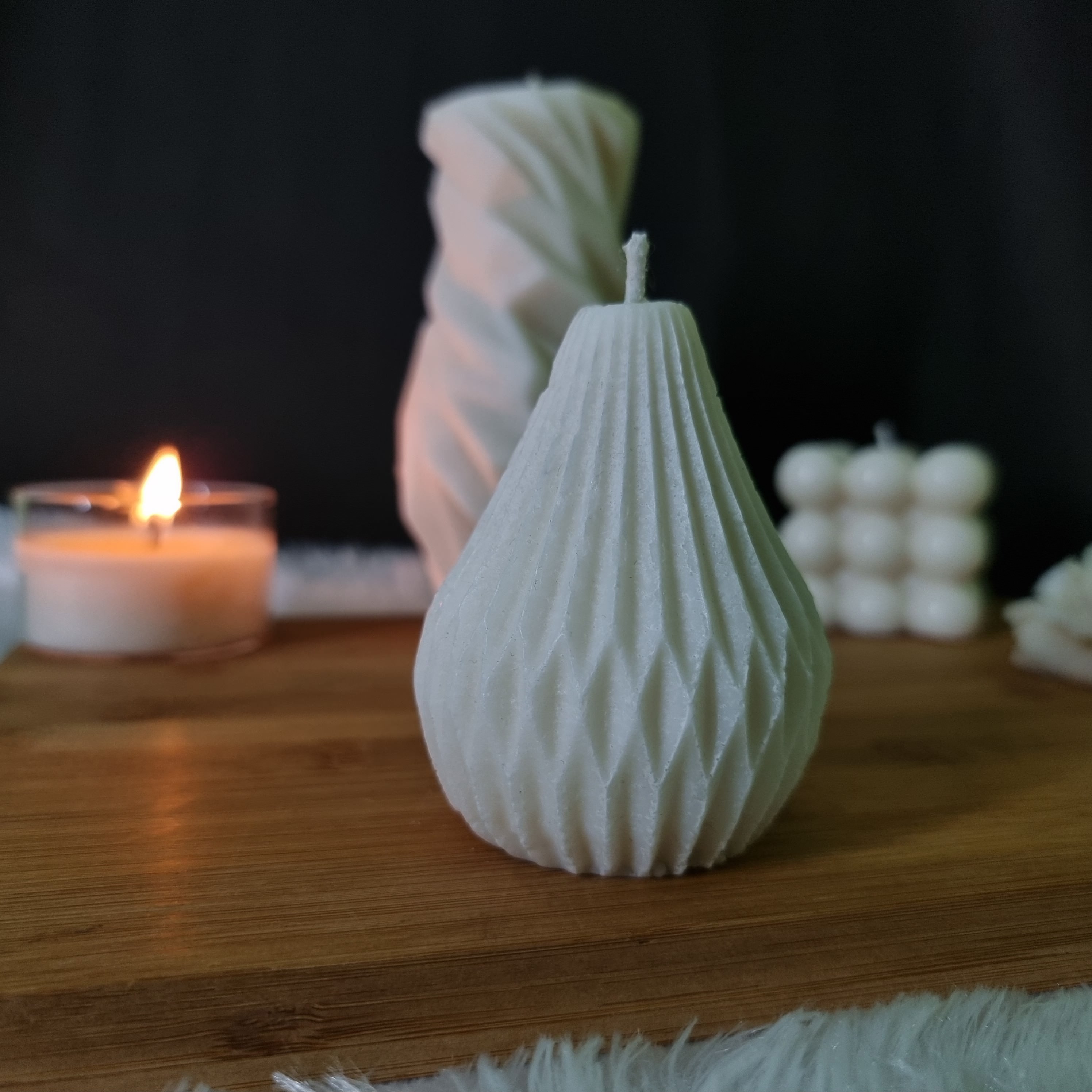 LUVLiT 100%Soy wax Scented candles - Cone stripe