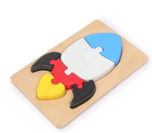Premium Wooden Board 3D Rocket Puzzle for Toddlers and Kids (6 Pieces)|Puzzle Game | BIS Certified | 12 + months