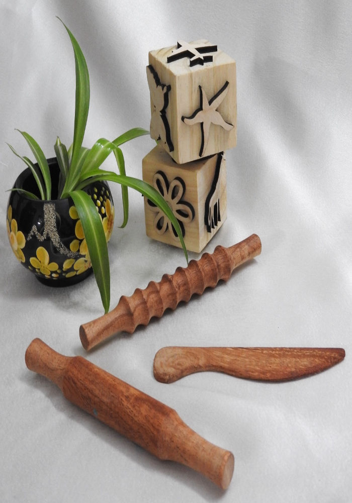 Play Dough tool kit - Neem Wood