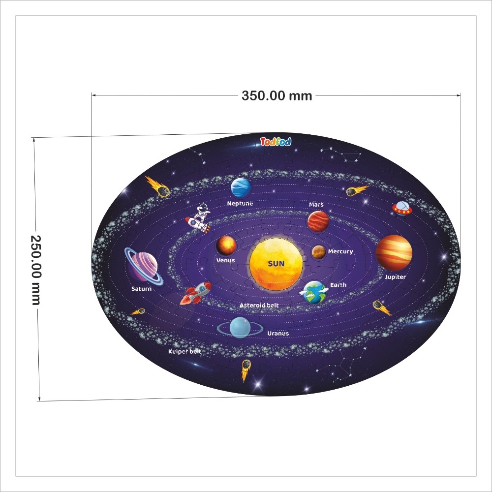 Todfod Outer Space Solar System Jigsaw Floor Puzzle