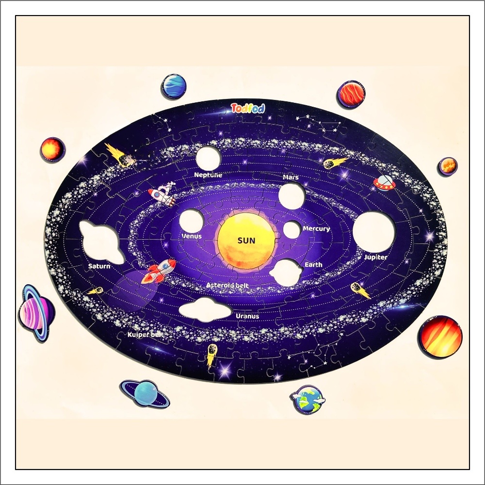 Todfod Outer Space Solar System Jigsaw Floor Puzzle