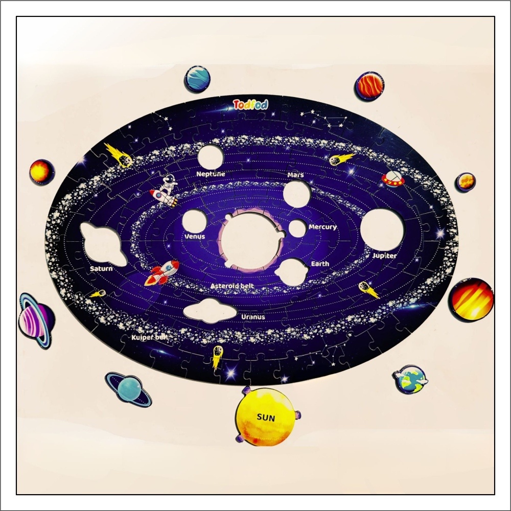 Todfod Outer Space Solar System Jigsaw Floor Puzzle