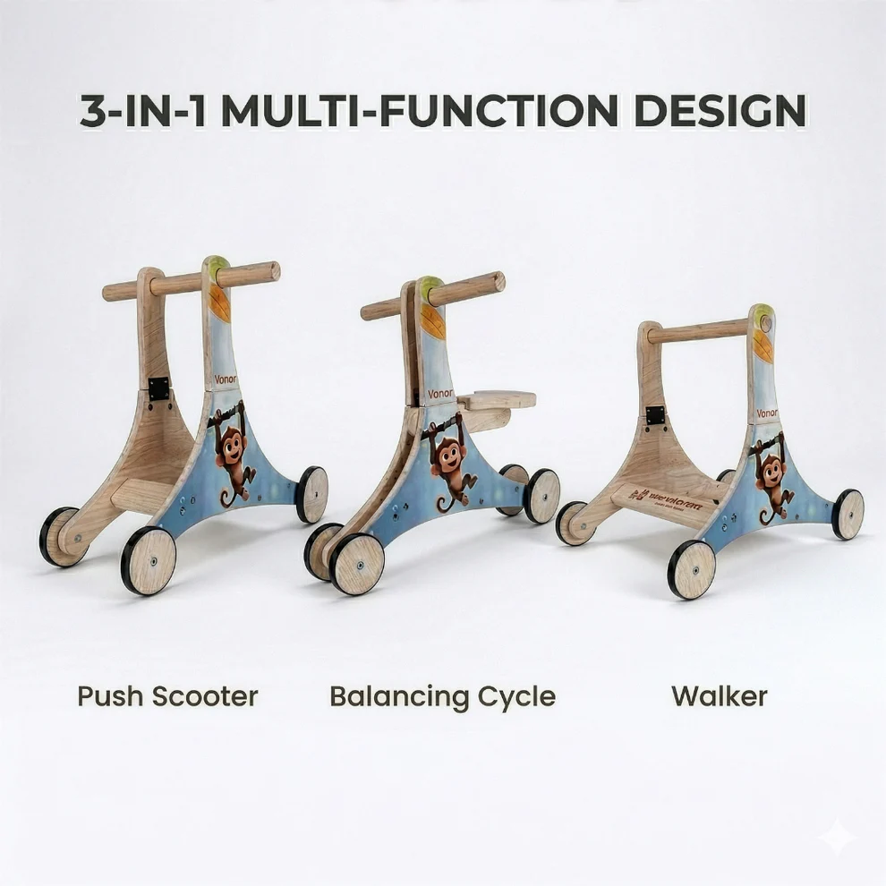 Vanar - 3-in-1 Kids Walker India – Ride, Balance Bike & Scooter Toy